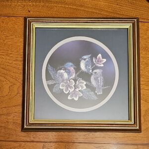Charming Bird and Floral Framed Art​